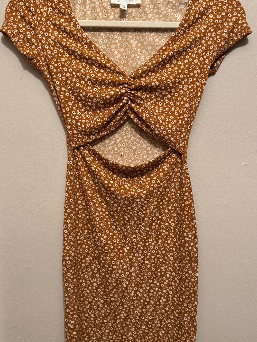 Brown floral dress